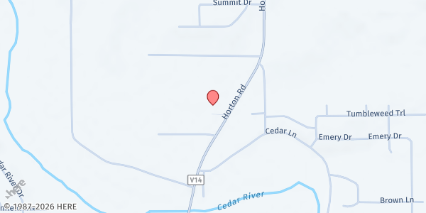 Map showing Bremer County Community Action at 1805 Horton Rd., Waverly, IA
