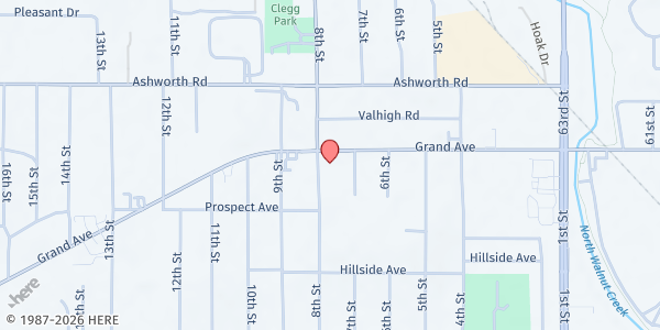 Map showing West Des Moines United Methodist Church at 720 Grand Ave, West Des Moines, IA
