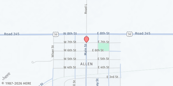 Map showing North Lyon County Child Development Center at , Allen, KS