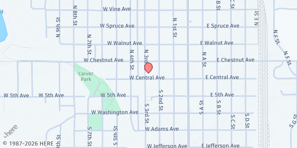Map showing Redeemer Food Pantry at 320 W Central Ave, Arkansas City, KS
