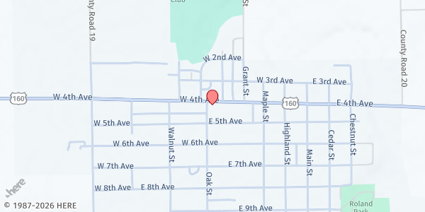 Map showing The Food Pantry - Ashland at 445 W 4th Ave, Ashland, KS