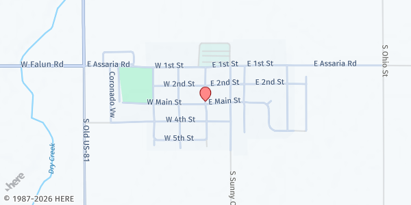 Map showing Assaria Lutheran Food Pantry at , Assaria, KS