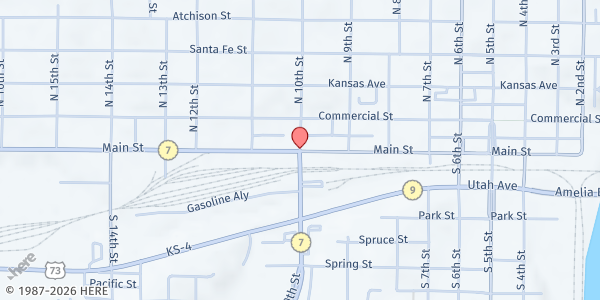 Map showing Atchison County Food Pantry at , Atchison, KS