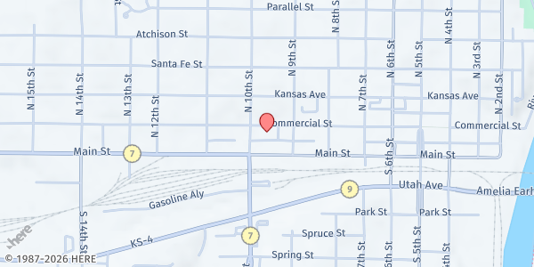 Map showing The Salvation Army-Atchison at 926 Commercial Street, Atchison, KS