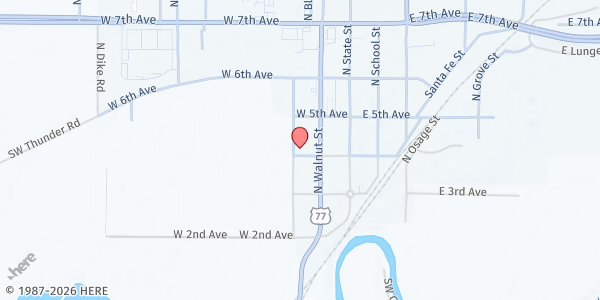 Map showing Augusta Community Caring Center at 208 W 4th, Augusta, KS