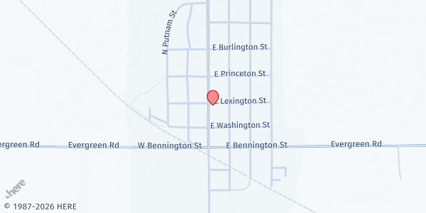 Map showing United Church of Bennington at 222 North Nelson Street, Bennington, KS