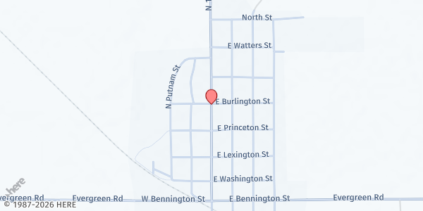 Map showing United Church of Bennington at , Bennington, KS