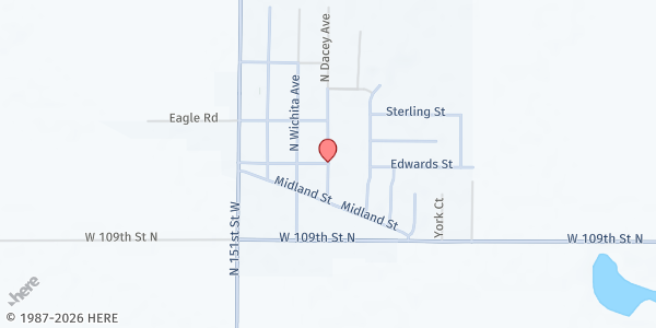 Map showing City of Bentley at , Bentley, KS