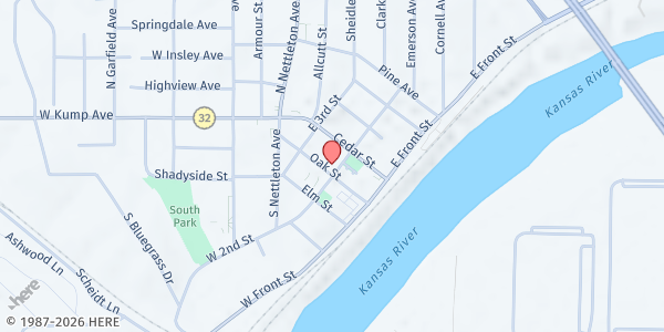 Map showing Vaughn-Trent Community Services, Inc. - Main Location at 300 Oak St B, Bonner Springs, KS
