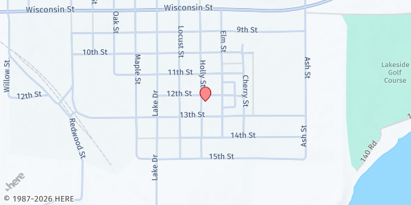 Map showing Knights of Columbus-Cawker City St. - Theresa Parish Hall at 1202 Holly Street, Cawker City, KS