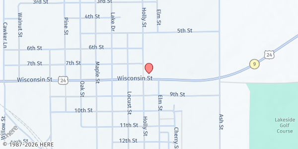 Map showing St. Theresa Parish Hall at 521 Wisconsin, Cawker City, KS