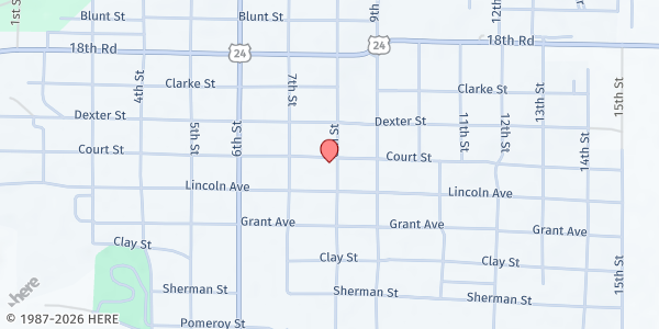 Map showing SS Peter & Paul Catholic Church at 730 Court St, Clay Center, KS