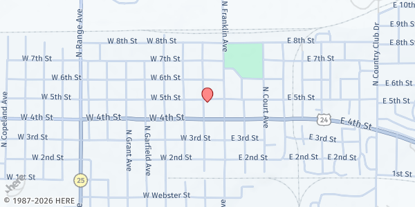 Map showing Saint Francis Ministries - Colby at 485 N Chickamauga Ave, Colby, KS