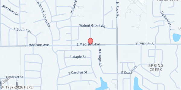 Map showing Derby Food Pantry at , Derby, KS