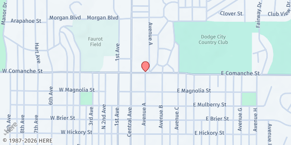 Map showing Salvation Army – Dodge City at , Dodge City, KS
