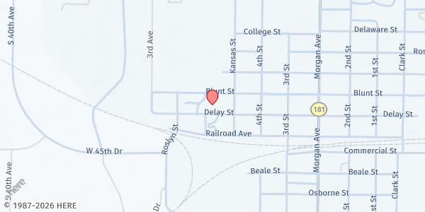 Map showing Downs Housing Authority at Downs Housing Authority, Downs, KS