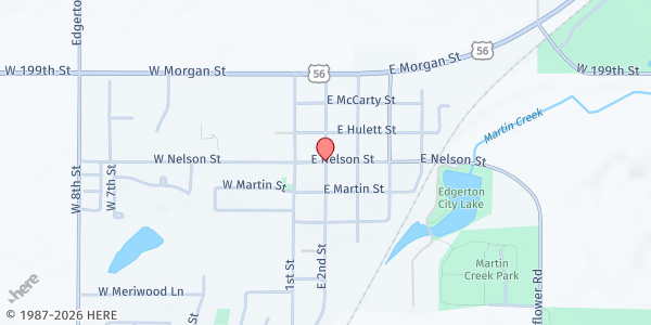 Map showing Edgerton Community Food Pantry at , Edgerton, KS