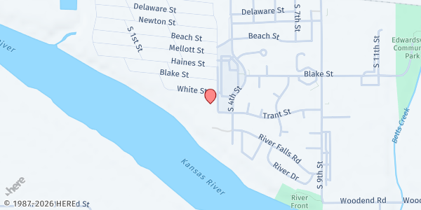 Map showing Edwardsville Mobile Pantry at 696 S 3rd Street, Edwardsville, KS