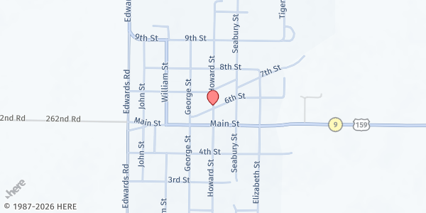 Map showing Effingham Fresh Mobile Pantry - Atchison County at Effingham Fresh Mobile Pantry - Atchison County, Effingham, KS