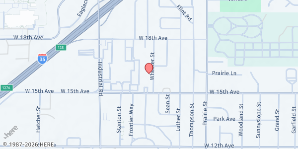 Map showing Horizon Plaza Apartments at 1531 Wheeler St, Emporia, KS