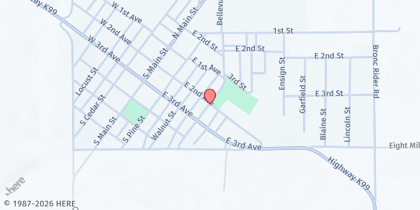Map showing United Church of Eskridge Pantry at , Eskridge, KS