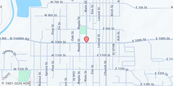 Map showing Eudora Public Library at , Eudora, KS