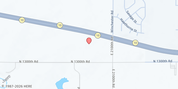 Map showing Eudora United Methodist Church at 2084 N 1300 Rd., Eudora, KS