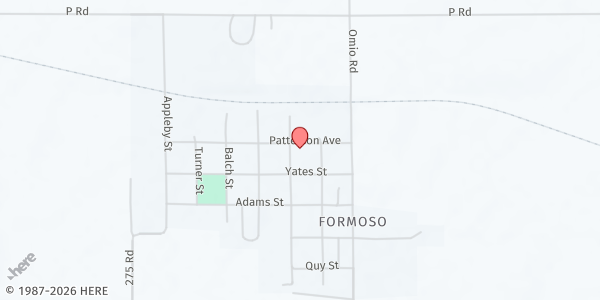 Map showing Formoso Pride at 201 Howe Street, Formoso, KS