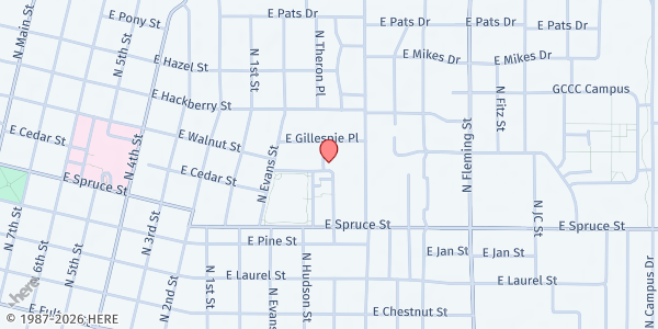 Map showing Child & Adult Care Food Program - Garden City at 714 Ballinger St, Garden City, KS