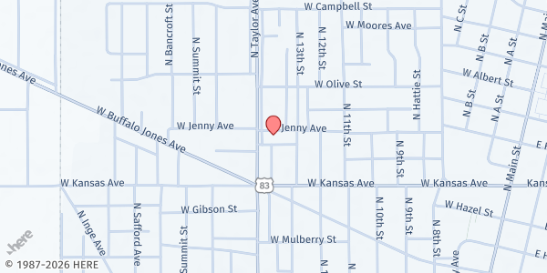 Map showing Kansas Food Bank - Garden City at 1204 Taylor Plaza E, Garden City, KS