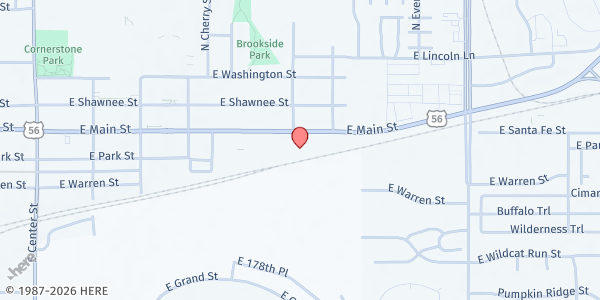 Map showing Hope Market at 611 East Main Street, Gardner, KS