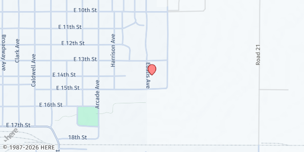 Map showing Northwest Kansas Technical College Food Pantry at 1209 Harrison Ave., Goodland, KS