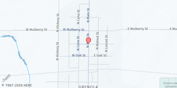 Map showing Elk County Council on Aging – Grenola at , Grenola, KS