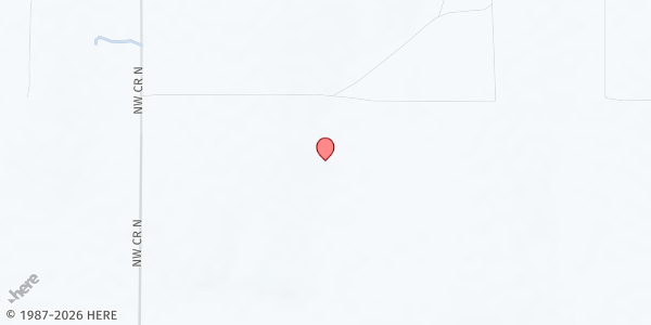 Map showing Hamilton County Mobile Pantry Service Area at , Hamilton County, KS