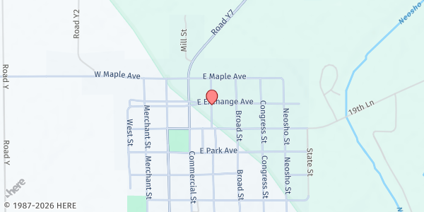 Map showing Hartford Community Pantry at , Hartford, KS