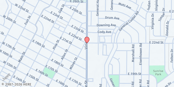Map showing Hays Plaza Apartments at , Hays, KS