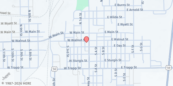 Map showing Family Resource Exchange Inc. at 5 S Broadway St, Herington, KS