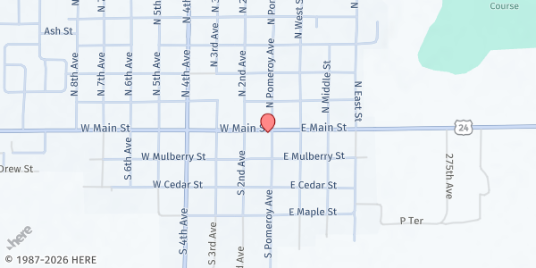 Map showing Morland Firehouse at 101 W. Main St., Hill City, KS