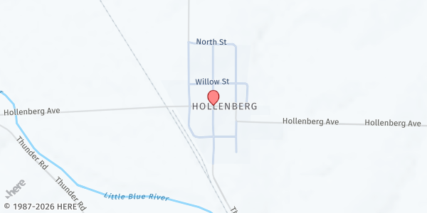 Map showing Hollenberg US Post Office at Hollenberg US Post Office, Hollenberg, KS