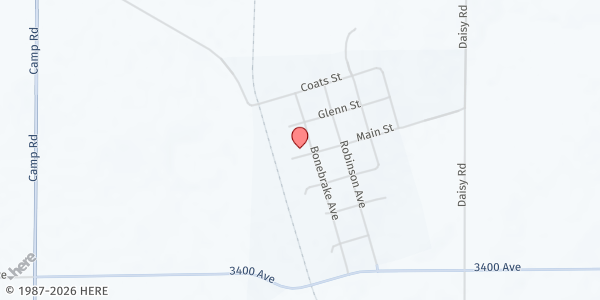 Map showing Neighbor to Neighbor Mobile Pantry - Ladies Lounge at 111 N. Main St., Hope, KS