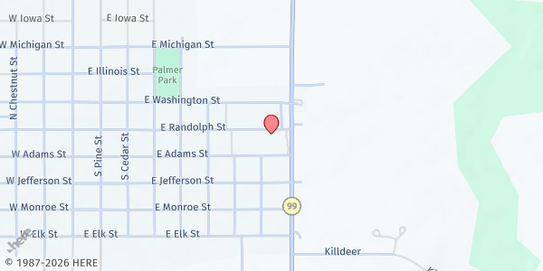 Map showing Howard United Methodist Church at 815 E Randolph St, Howard, KS