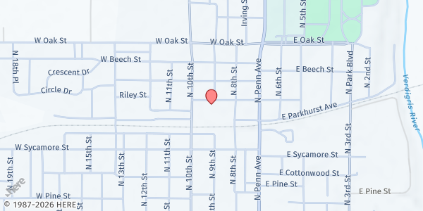 Map showing Community Access Center at 307 W Pecan St, Independence, KS