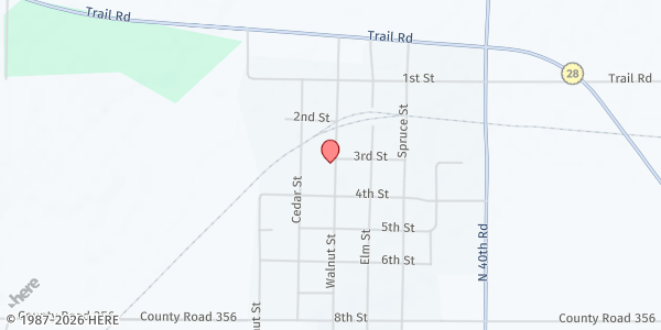 Map showing Jamestown Community Building at 300 Walnut, Jamestown, KS