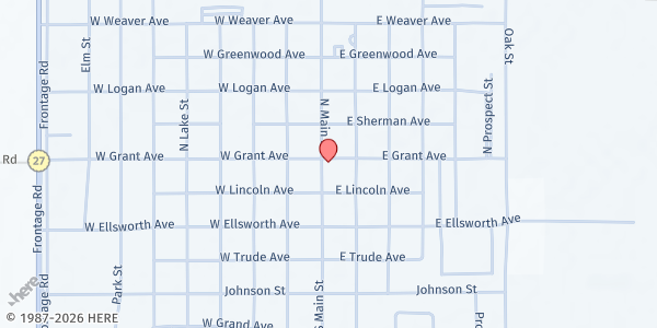 Map showing Stanton County Food Pantry – Stephens Table at 103 S. Main St., Johnson City, KS