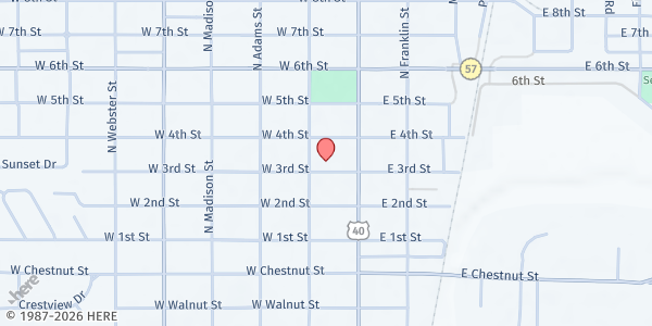 Map showing Fresh Start, Inc. at 136 W 3rd St, Junction City, KS
