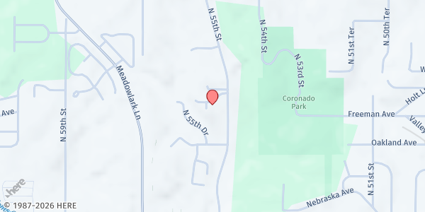 Map showing Carry The Cross Food Pantry at 5517 Freeman Avenue, Kansas City, KS