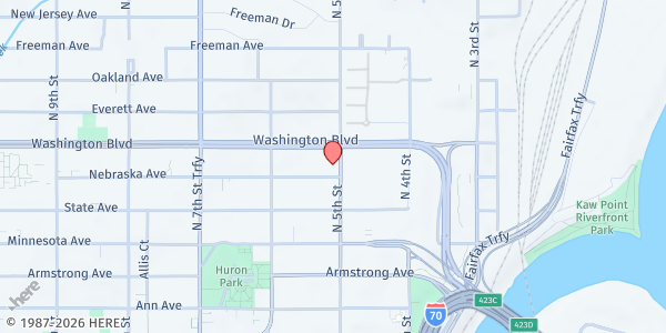 Map showing Heaven Sent Charities - Kansas City at 500 Nebraska, Kansas City, KS