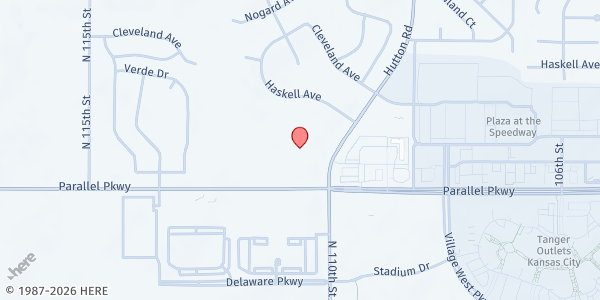 Map showing Sunflower Medical Group-Heartland Primary Care at 2040 Hutton Road, Kansas City, KS