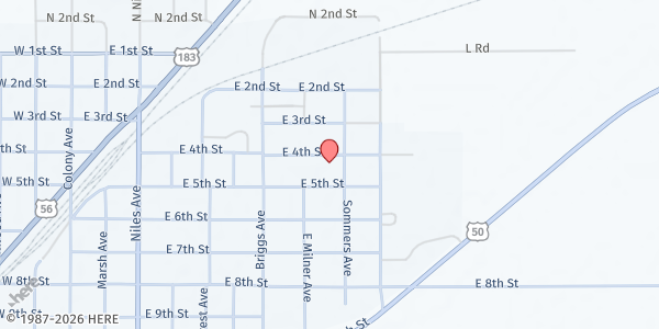 Map showing Edwards County Health Department at Edwards County Health Department, Kinsley, KS