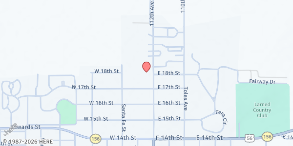 Map showing Pawnee Plaza at 1801 Broadway St., Larned, KS